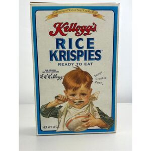 Vintage 1990 Kellogg Rice Krispies 60th Anniversary Box Special Edition Cereal D